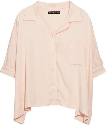 Elizabeth And James Estelle Cropped Loose-fit Blouse - Lyst