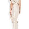 Lanvin Asymmetric Silksatin Wrap Gown in White (pearl) - Lyst