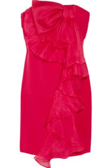 Notte By Marchesa Ruffled Silk and Silk-organza Dress - Lyst