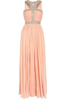 Rachel Gilbert Samara Embellished Silk-chiffon Gown - Lyst