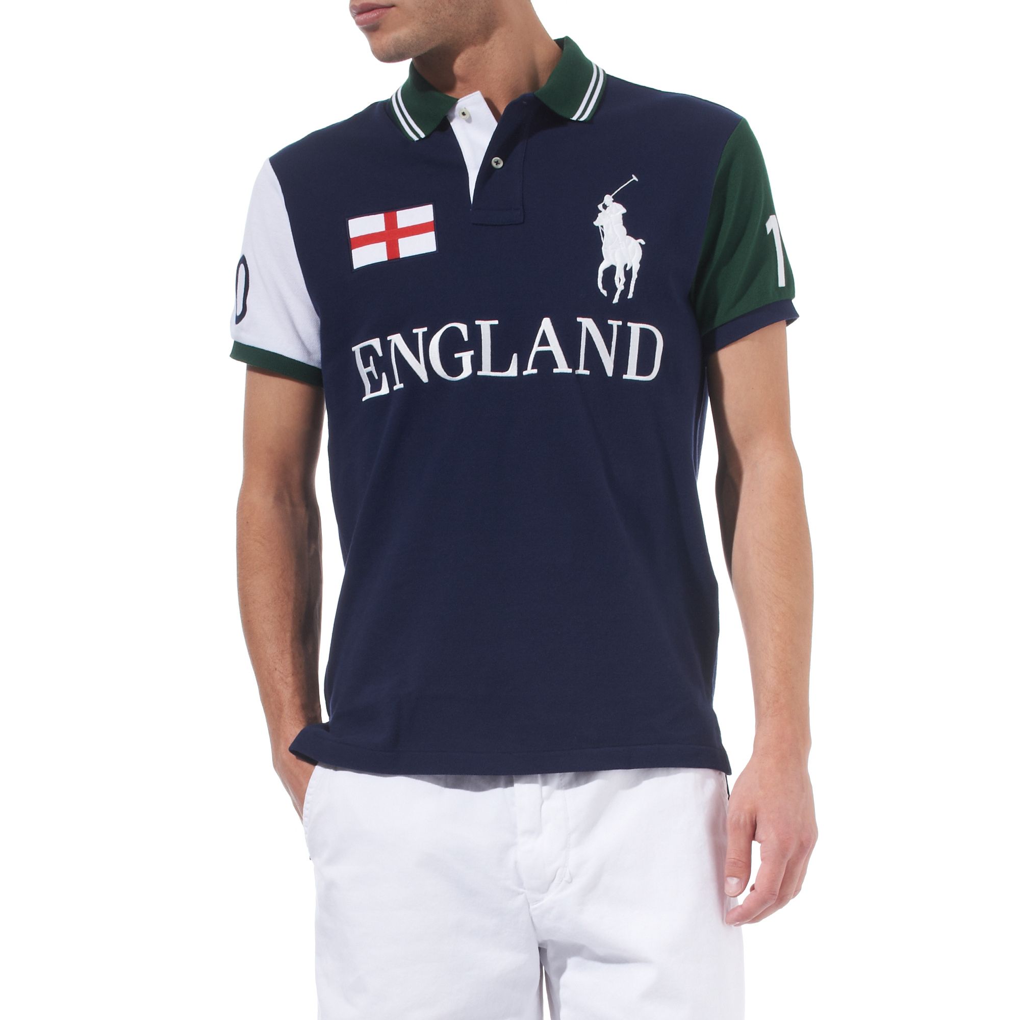 Ralph Lauren Customfit England Flag Polo Shirt in Blue for Men (navy