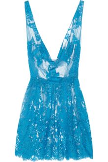 Rosamosario Kate Mini Chantilly Lace Dress - Lyst