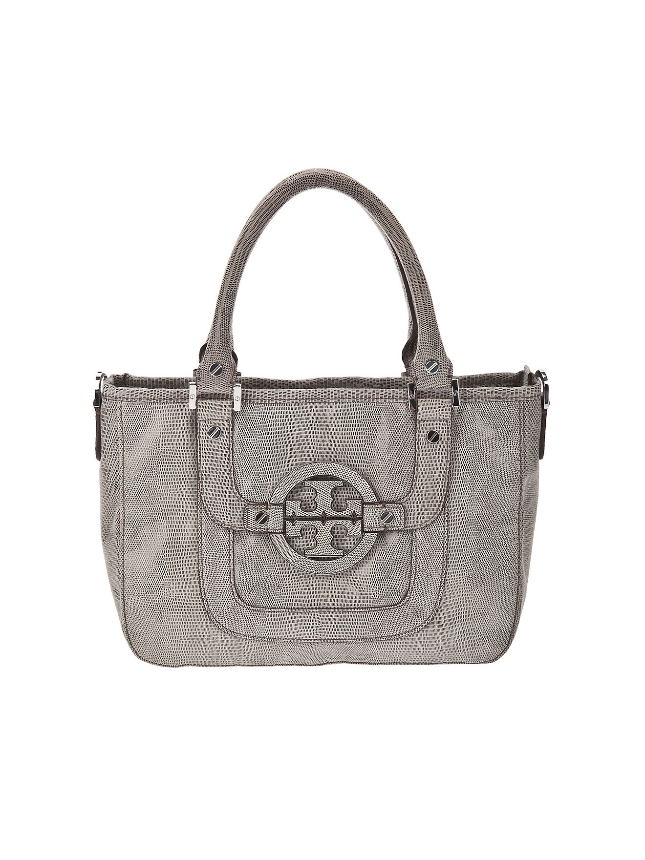 Tory Burch Leather Shoulder Bag in Gray (grey) | Lyst