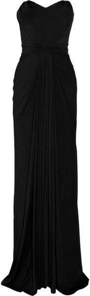 Zac Posen Stretch-jersey Strapless Gown - Lyst