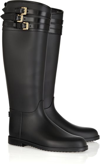 Burberry Buckle-embellished Rubber Boots - Lyst