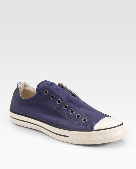 converse slip on blue
