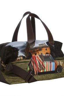 Paul Smith Brown Mini On Location Printed Canvas Holdall Bag - Lyst