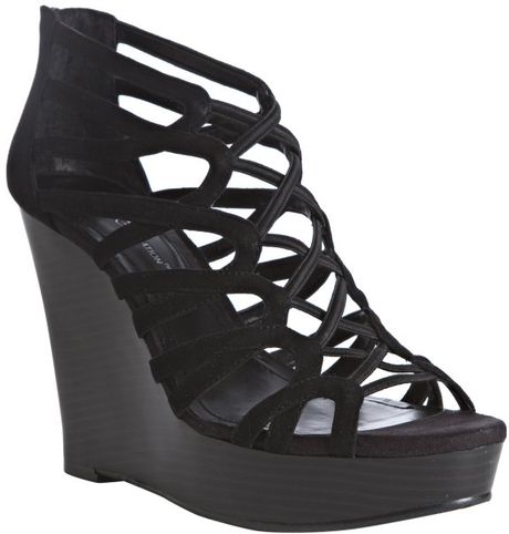 strappy wedge bcbgeneration jara sandals lyst snake platform