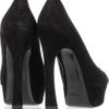 Yves Saint Laurent Palais Suede Peeptoe Pumps in Black - Lyst