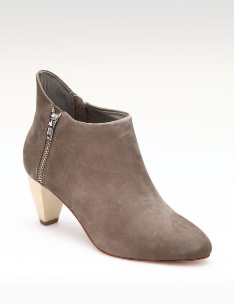 Loeffler Randall Suede Ankle Boots in Gray (taupe) - Lyst