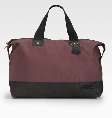 Rag  Bone Cotton Canvas Duffle Bag in Red (black)