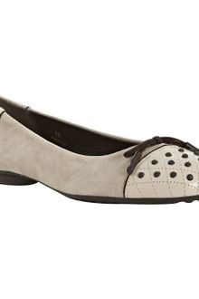 Tod's Taupe Suede Dew Ballerina Cap Toe Flats - Lyst