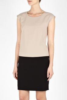 DKNY Powder and Black Cap Sleeve Dress - Lyst