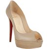 Christian Louboutin Nude Leather Banana 140 Platform Peep Toe Pumps in Beige (nude) - Lyst