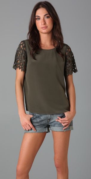 Madewell Battenburg Sleeve Top - Lyst