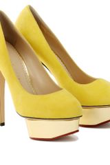 Charlotte Olympia Dolly Suede Platform Pumps