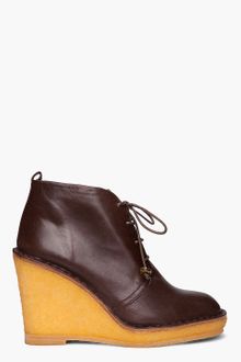Marc By Marc Jacobs Lace Up Wedge Booties - Lyst