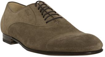  Brown Suede Cap Toe Oxfords 