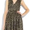 Adam Foldedsequin Silkorganza Dress in Black - Lyst