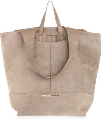 Alexander Wang Alpha Leather and Suede Shopper - Lyst