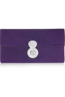 Ralph Lauren Collection Suede Clutch - Lyst