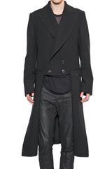 Ann Demeulemeester Reinforced Wool & Linen Coat