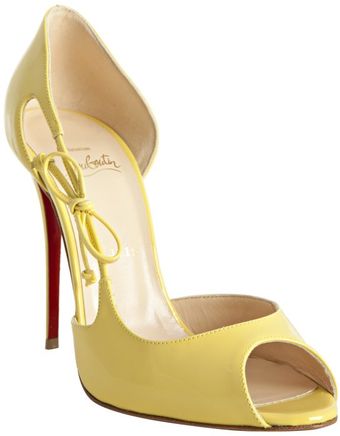 Christian Louboutin Mimosa Patent Leather Delico 100 Dorsay Pumps - Lyst