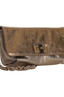 Lanvin Gold Metallic Leather Pop Shoulder Bag - Lyst