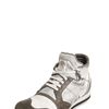 Alberto Fasciani Washed Calf and Suede High Sneakers in Gray (white) - Lyst