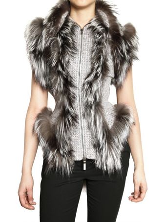 Alexander McQueen Silver Fox Hand Woven Tweed Vest - Lyst