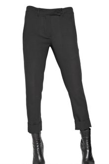 Ann Demeulemeester Cropped Lighweight Wool Trousers - Lyst