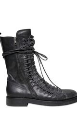 Ann Demeulemeester Laced Combat Low Boots