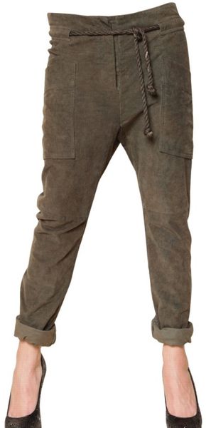 Balmain Long Rise Corduroy Trousers - Lyst