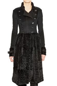 Burberry Prorsum Rabbit Fur Military Coat - Lyst