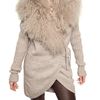 Dolce & Gabbana Mongolian Fur & Alpaca Wool Knit Sweater in Beige - Lyst