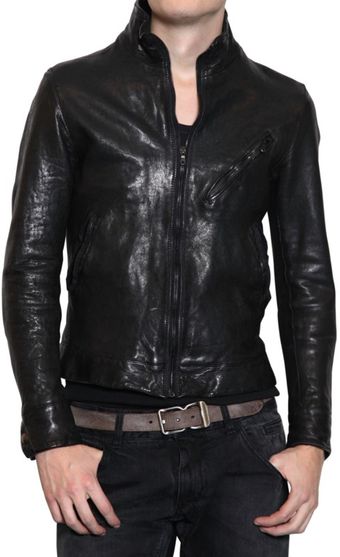 Dolce & Gabbana Nappa Biker Leather Jacket - Lyst