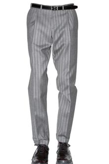 Dolce & Gabbana Fine Wool Herringbone Trousers - Lyst