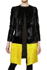 Giambattista Valli Mink Waist and Lambs Fur Coat