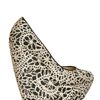 Nicholas Kirkwood 150mm Laser Cut Silk and Suede Wedges in Black (beige) - Lyst