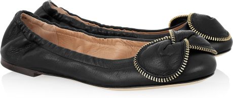 chloe flats black