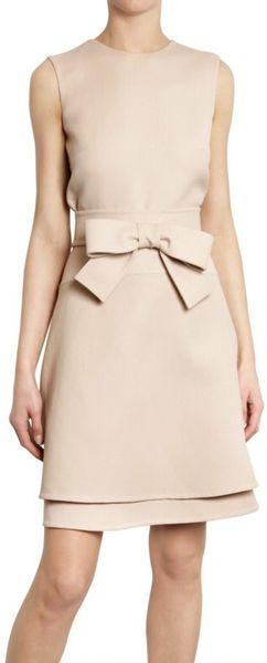 Valentino Wool Silk Gabardine Dress - Lyst
