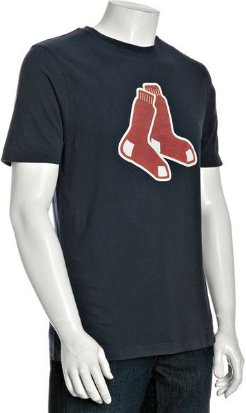 Wright And Ditson Navy Cotton Red Sox Crewneck Tshirt in Blue for Men (navy) - Lyst