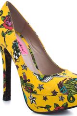 Betsey Johnson Diskko - Tattoo Print