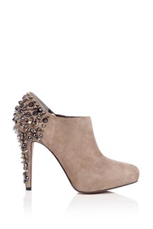 Sam Edelman Putty Renzo Suede Ankle Boot Stud Heel - Lyst