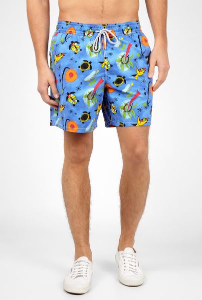 Vilebrequin Blue Farandole Dance Miro Print Swimshorts in Blue for Men - Lyst
