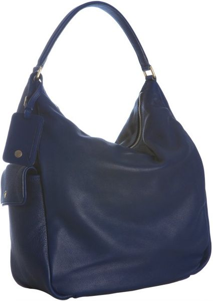 Saint Laurent Blue Leather Multy Hobo Shoulder Bag in Blue Saint Laurent Blue Leather Multy Hobo Shoulder Bag in Blue