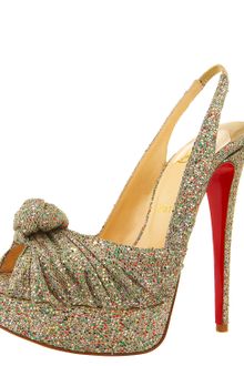 Christian Louboutin Jenny Knotted Platform Pump, Glitter - Lyst