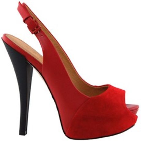 L.a.m.b. Nomad Heels in Red - Lyst