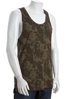 Marc By Marc Jacobs Stem Green Cotton Camo Print Tank Top - Lyst