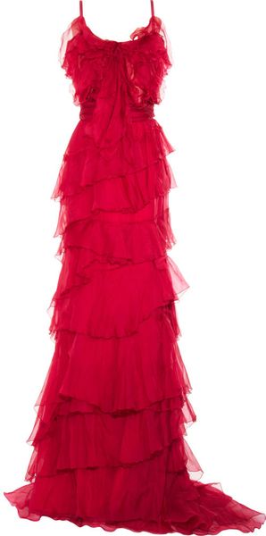 Nina Ricci Tiered Ruffle Dress - Lyst